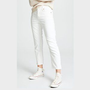 Levi’s Wedgie Straight White Corduroy Jeans